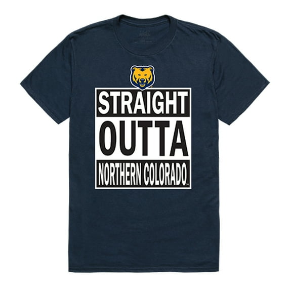 University of Northern Colorado Bears Straight Outta Tee T-Shirt - Navy, Large