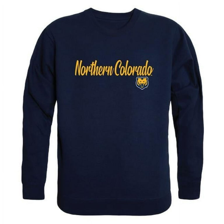 University of Northern Colorado Mens Script Crewneck T Shirt Navy Medium Walmart