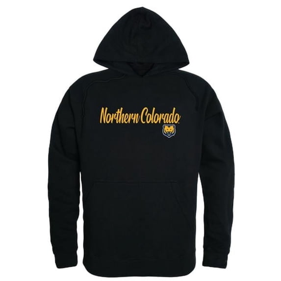 University of Northern Colorado Mens Script Hoodie, Black - Small