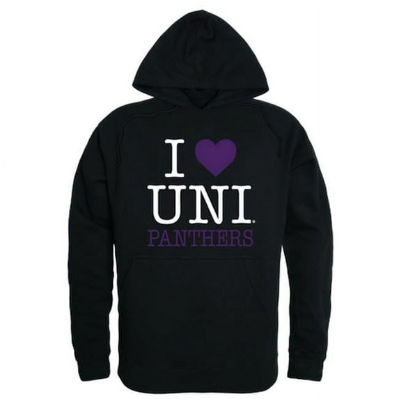 University of Northern Iowa I Love Hoodie, Black - Medium