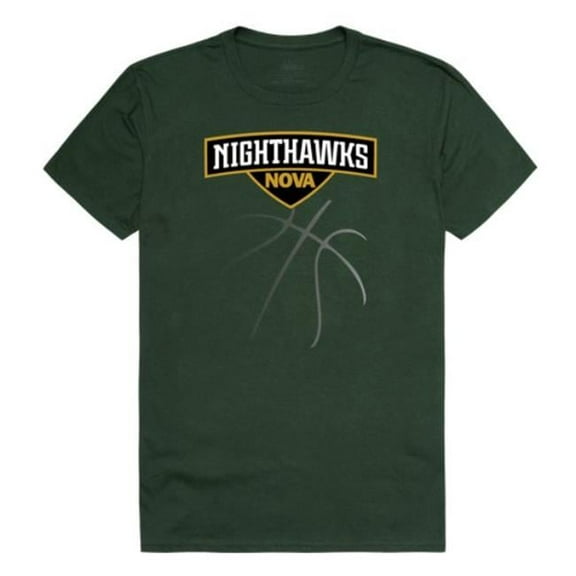 University of Northern Virginia Nighthawks College Basketball T-Shirt, Forest Green - Medium