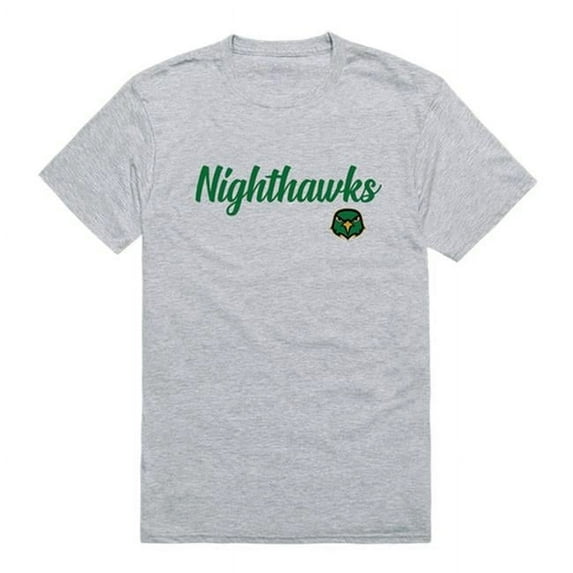 University of Northern Virginia Nighthawks Script T-Shirt, Heather Grey - Extra Large