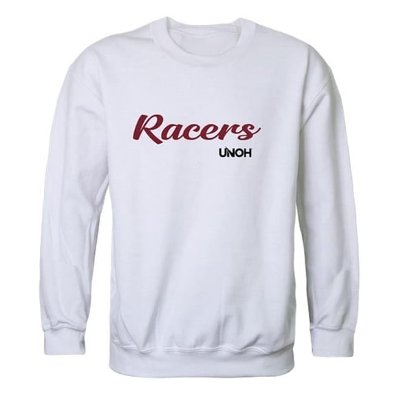 University of Northwestern Ohio Racers Script Crewneck Sweatshirt, White - Small