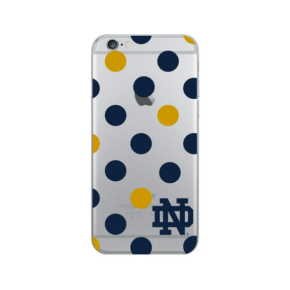 University of Notre Dame V2 Clear Phone Case, Multi-Color Dot V1 - iPhone 6/6s/7/8 Plus