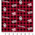 thumbnail image 1 of University of Oklahoma Cotton Fabric-Sold by the Yard-Buffalo Plaid Design, 1 of 2