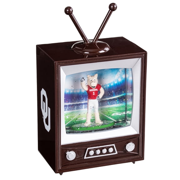 Oklahoma Sooners 8" Vintage TV Water Globe Lantern with Mascot