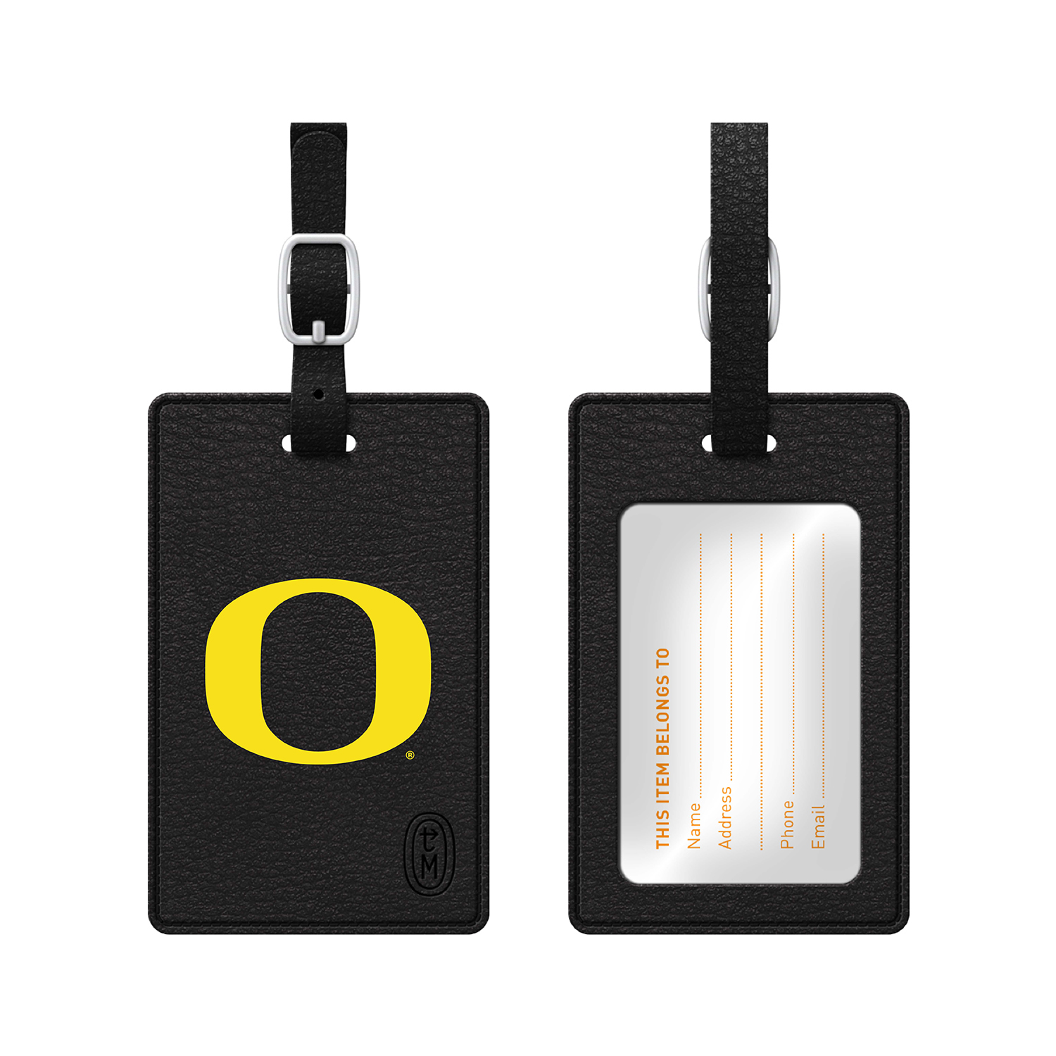 University of Oregon Black Bag Tag, Classic V1