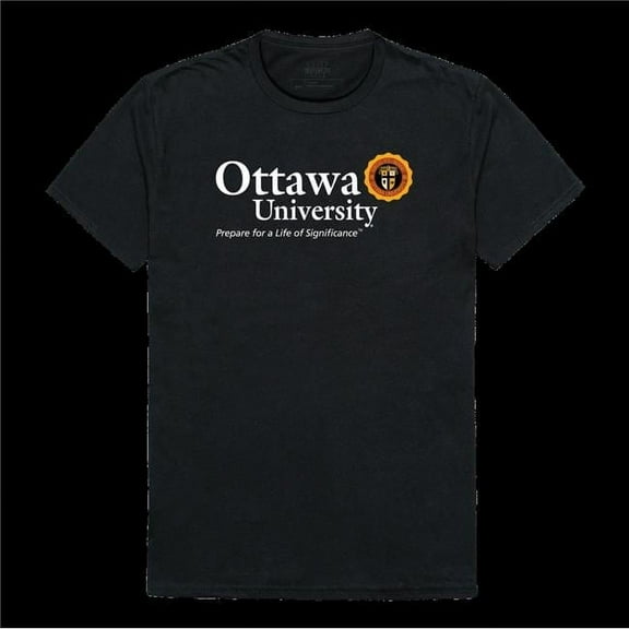 University of Ottawa Braves Institutional T-Shirt, Black - 2XL