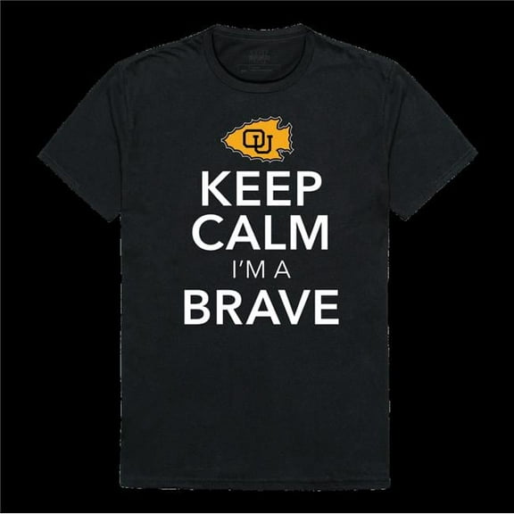 University of Ottawa Braves Keep Calm T-Shirt, Black - Medium
