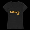 thumbnail image 1 of University of Ottawa Braves Script Women T-Shirt, Black - Medium, 1 of 1