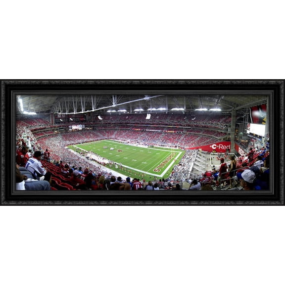 University of Phoenix Stadium 40x18 Large Black Ornate Wood Framed Canvas Art - Home of the Arizona Cardinals