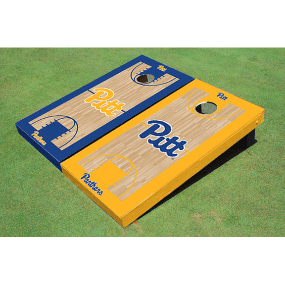University of Pittsburgh Alternating Basketball Court Custom Cornhole Boards