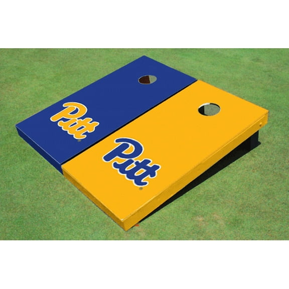 University of Pittsburgh Alternating Solid Cornhole Boards