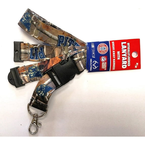 University of Pittsburgh Panthers Pitt Camo Lanyard Keychain Double Sided Breakaway Safety Design Adult 18 Inch