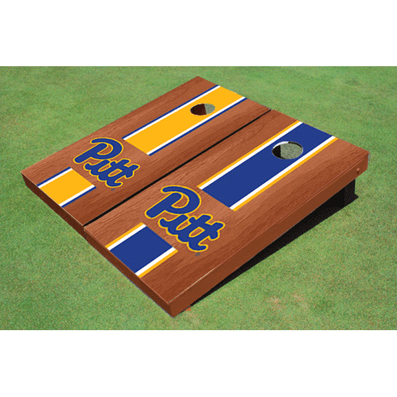 University of Pittsburgh Rosewood Alternating Long Stripe Cornhole Boards