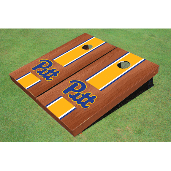 University of Pittsburgh Yellow Rosewood Matching Long Stripe Cornhole Boards