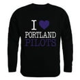 thumbnail image 1 of University of Portland I Love Crewneck T-Shirt, Black - Medium, 1 of 1