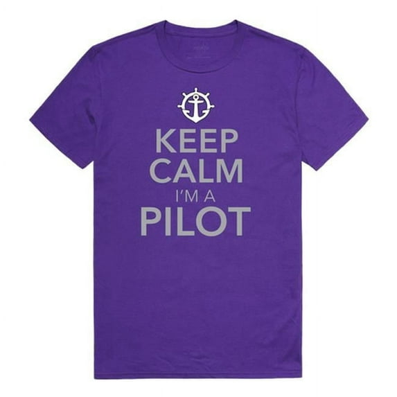 University of Portland Men Keep Calm T-Shirt, Purple - Small