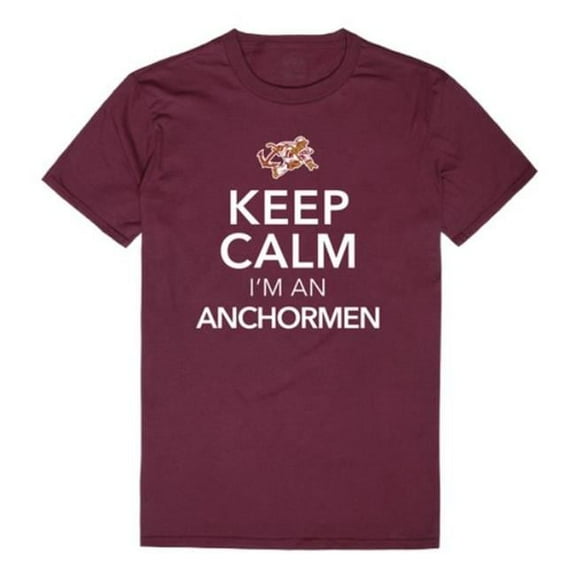 University of Rhode Island Anchormen Keep Calm T-Shirt, Maroon - 2XL