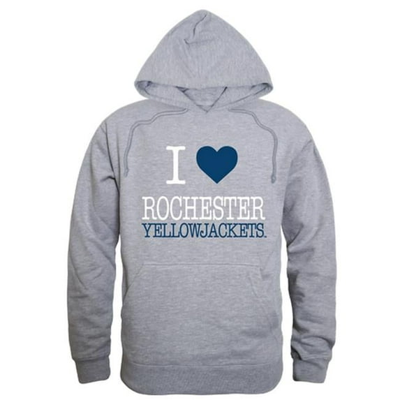 University of Rochester I Love Hoodie, Heather Grey - Extra Large