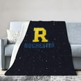 thumbnail image 1 of University of Rochester Logo Fleece Blanket, Very Soft Microfiber Flannel Blanket for Couch Warm and Cozy for All Seasons, 1 of 6