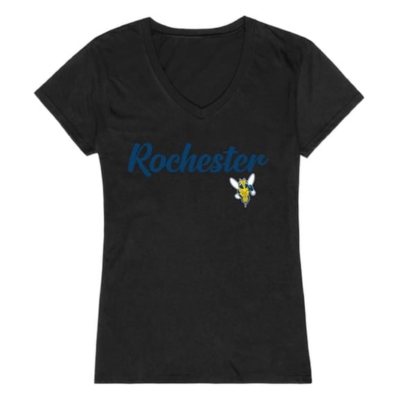 University of Rochester Womens Script T-Shirt, Black - Extra Large