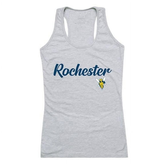 University of Rochester Womens Script Tank Top, Heather Gray - Medium