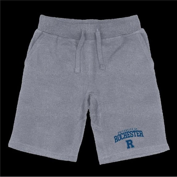 University of Rochester Yellowjackets Seal Shorts, Heather Grey - Large