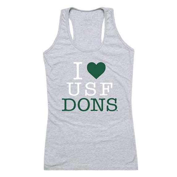 University of San Francisco Love Tank for Women, Heather Grey - Extra Large