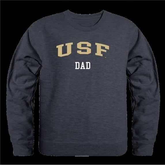 University of Sioux Falls Cougars Dad Crewneck Sweatshirt, Heather Charcoal - Large