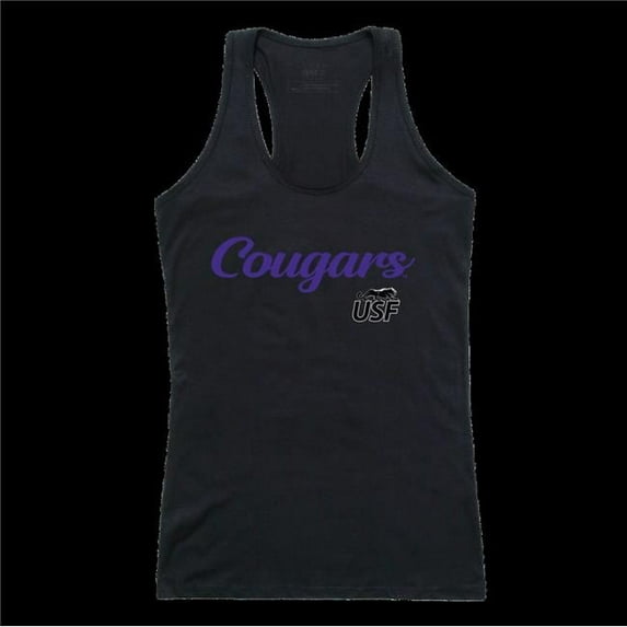 University of Sioux Falls Cougars Script Tank Top, Black - Medium