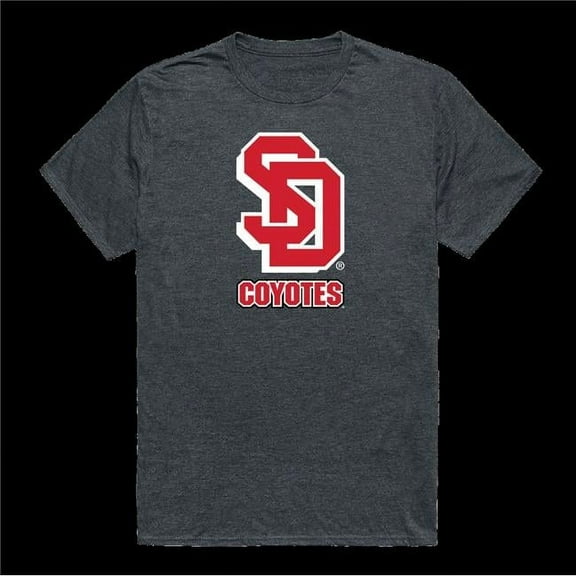 University of South Dakota Coyotes Cinder College T-Shirt, Heather Charcoal - Small