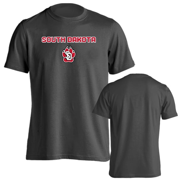 University of South Dakota Coyotes Classic Arch with Mascot Short Sleeve T-Shirt