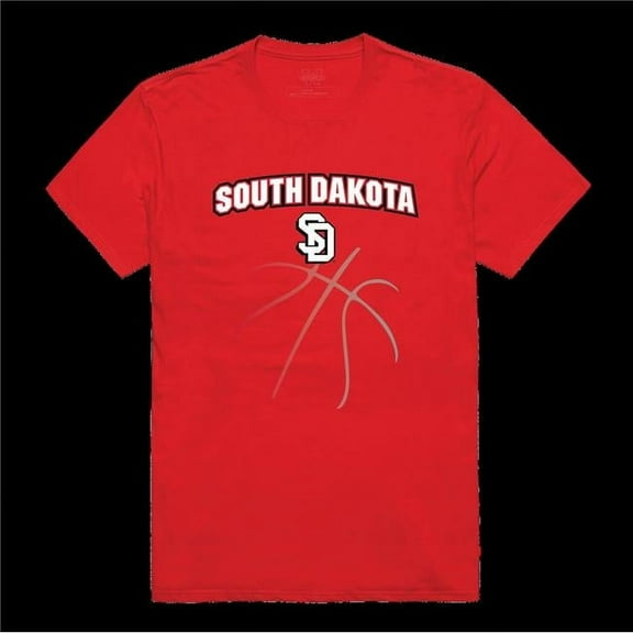 University of South Dakota Coyotes College Basketball T-Shirt, Red - Extra Large