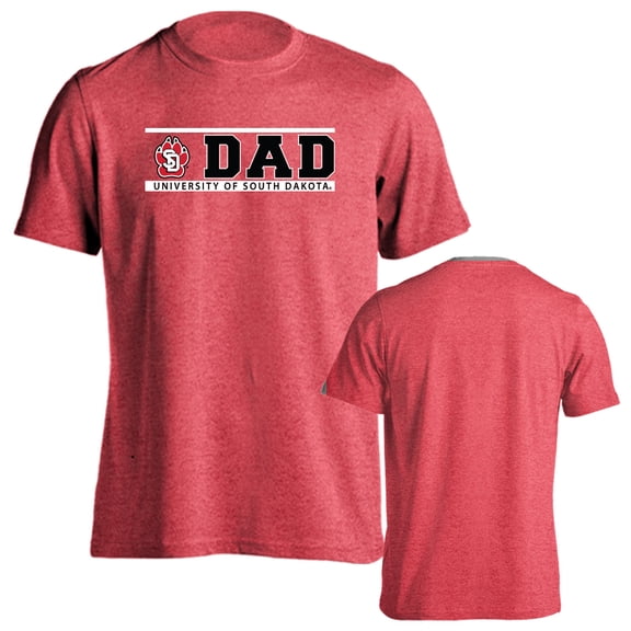 University of South Dakota Coyotes Dad Proud Parent Short Sleeve T-Shirt