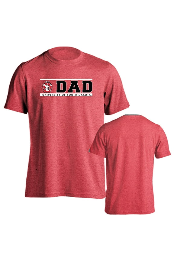University of South Dakota Coyotes Dad Proud Parent Short Sleeve T-Shirt