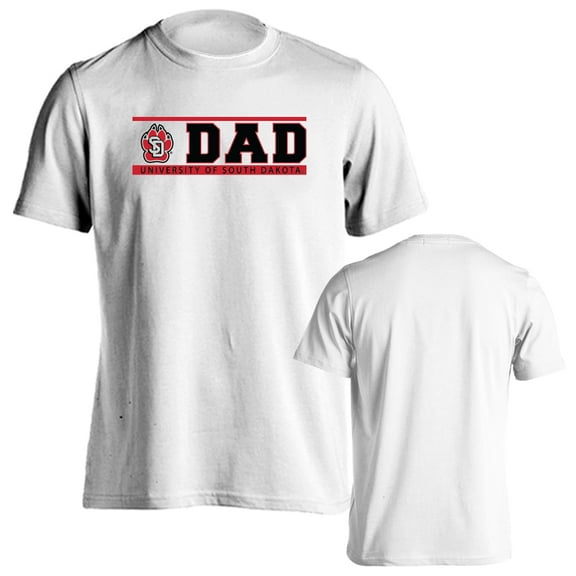 University of South Dakota Coyotes Dad Proud Parent Short Sleeve T-Shirt