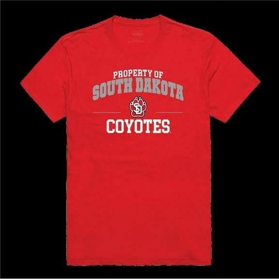 University of South Dakota Coyotes Property College T-Shirt, Red - Large