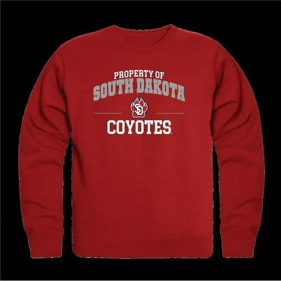 University of South Dakota Coyotes Property of Crewneck Sweatshirt, Red - Medium