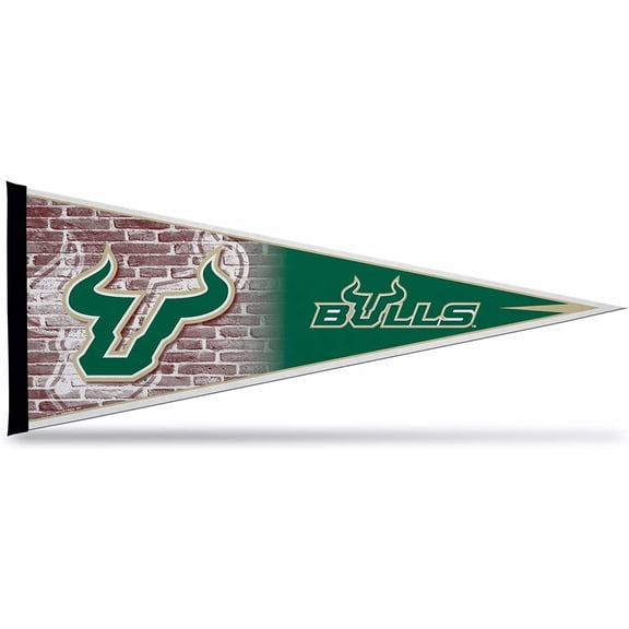 University of South Florida Bulls USF Soft Felt Pennant, Primary Design, 12x30 Inch, Easy To Hang