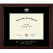University of South Florida College of Education Diploma Frame, Document Size 14" x 11"