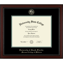 University of South Florida Morsani College of Medicine Diploma Frame, Document Size 14" x 11"