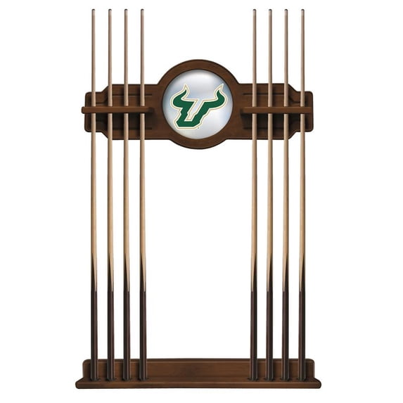 University of South Florida Solid Wood Cue Rack with a Chardonnay Finish