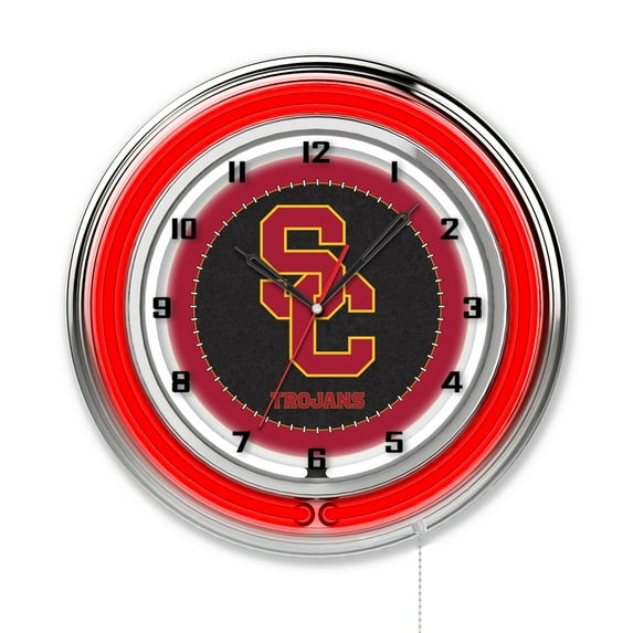 University of Southern California 19" Double Neon Wall Clock