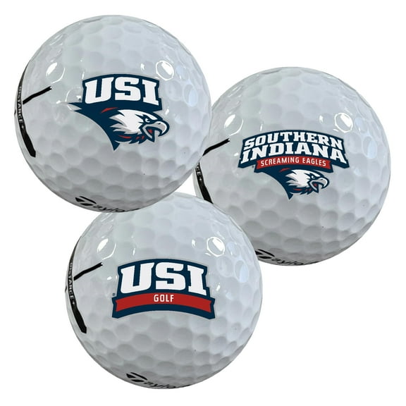 University of Southern Indiana Screaming Eagles Logo Edition Taylormade Distance+ Golf Balls 12-Pack (Dozen)