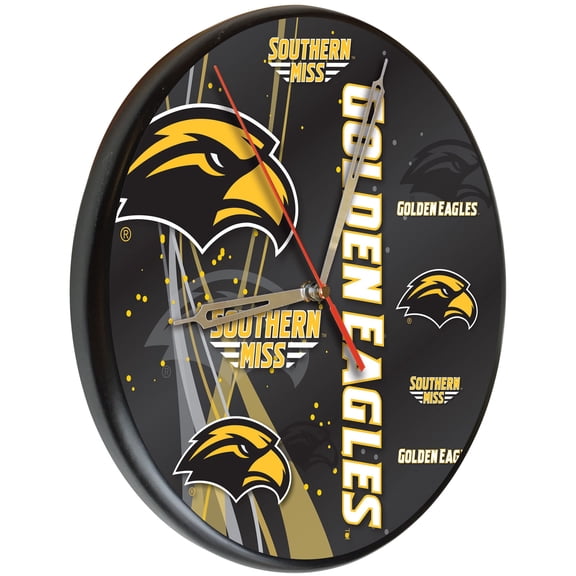 University of Southern Mississippi 13" Solid Wood Clock