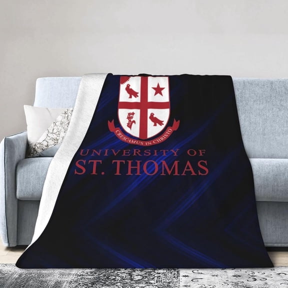 University of St Thomas Fleece Blanket, Very Soft Microfiber Flannel Blanket for Couch Warm and Cozy for All Seasons