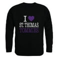 thumbnail image 1 of University of St. Thomas Tommies I Love Crewneck Sweatshirt, Black - Medium, 1 of 1