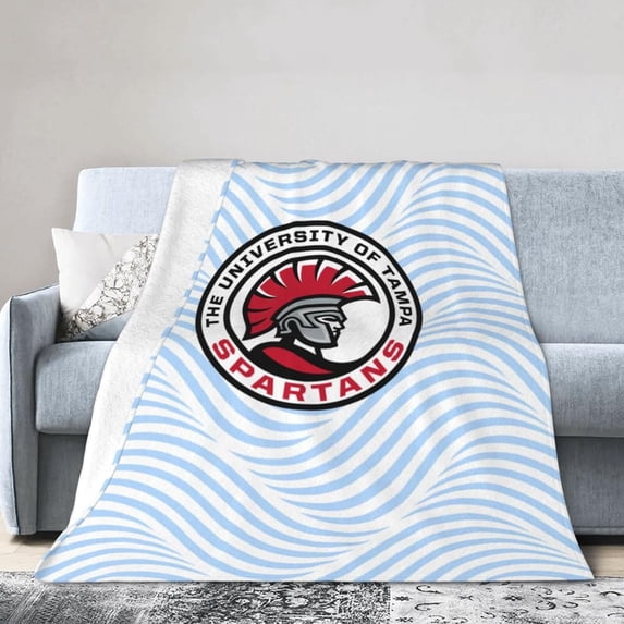 University of Tampa Fleece Blanket, Very Soft Microfiber Flannel Blanket for Couch Warm and Cozy for All Seasons