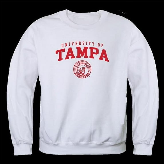 University of Tampa Spartans Seal Crewneck Sweatshirt, White - 2XL